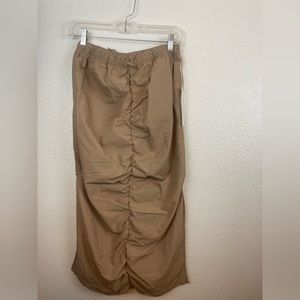 Love Tree Parachute Cargo Skirt Tan Medium New Moisture Wicking Side Slits